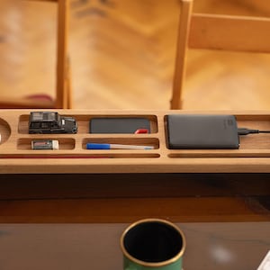 organizador de mesa de madeira