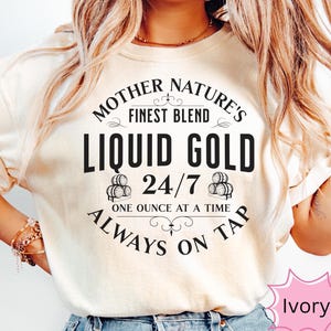 Koszulka Liquid Gold, Koszulka do karmienia piersią, Koszulka do karmienia piersią, Czarna koszulka do karmienia piersią, Koszulka dla karmiącej mamy, Prezent dla nowej mamy