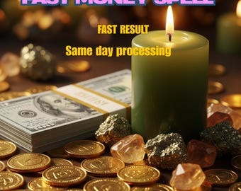 SNELLE GELDSPELLING - Trek rijkdom en overvloed aan, loterijgeluk, rijkdomritueel, onverwacht geld, financieel succes, geldmagneet, casting op dezelfde dag