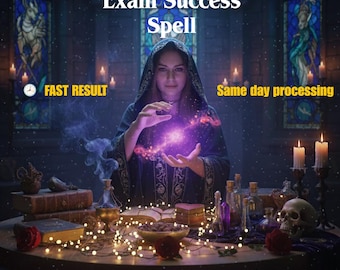 Powerful EXAM SUCCESS Spell - Pass Your Test Fast, High Grades Ritual, Academic Focus, Memory & Confidence Boost, Same Day Casting