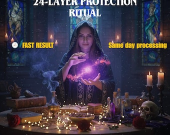 RITUALE DI PROTEZIONE A 24 STRATI - Potente incantesimo di protezione, rimozione della maledizione, bando della negatività, rituale di protezione, scudo spirituale, aura di salvaguardia