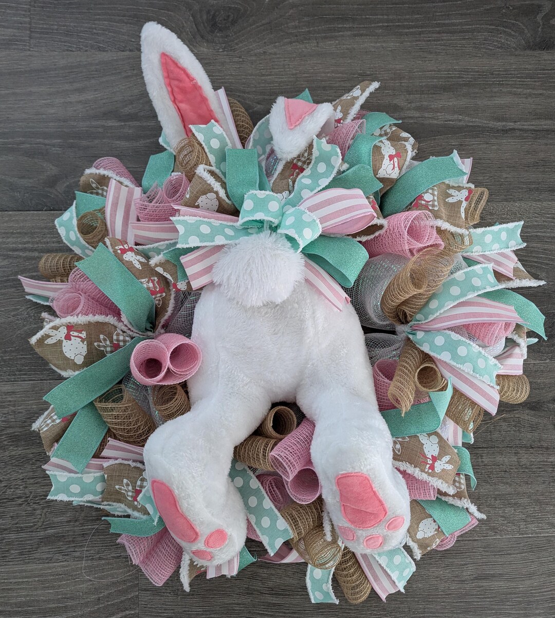 Easter Bunny Bottom Wreath - Etsy
