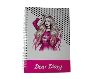 Diario para niñas con divertidas ideas / Cuaderno espiral de tapa dura / Regalo para niñas de 6 a 12 años