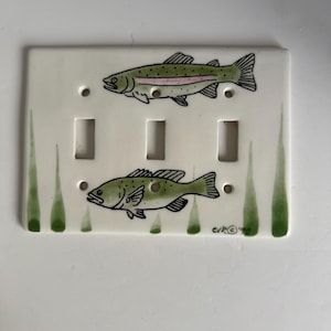 Copertura per interruttore della luce standard in ceramica tripla Trout