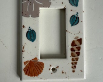 Single Rocker or GFI Hand Painted Shell Rocker Switch