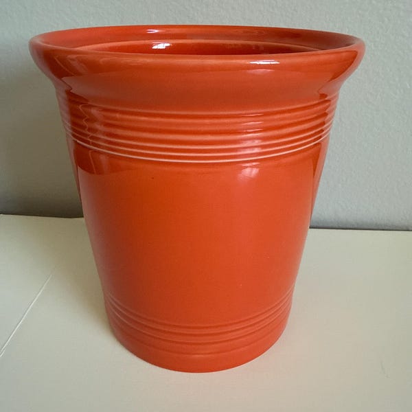 Fiestaware Orange Utensil Crock Lead-Free 2003