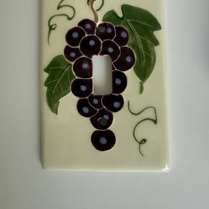 Single Standard Ceramic Hand Painted Coffee Switch Plate Cover