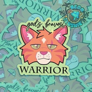 God&#39;s Bravest Warrior Sticker | Warrior Cat Firestar Vinyl Decal