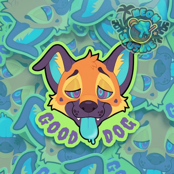 Good Dog Sticker | Furry Pet Pup Hypno Sticker