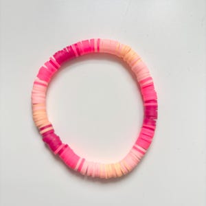 ombre sunset clay bead bracelet