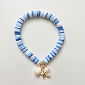 Ocean clay bead bracelet