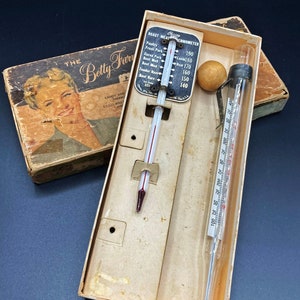 Kitchen Thermometer Set, Betty Furness, Westinghouse, Candy, Roast Meat, 1950s, Mid Century, Baking, Roasting, Cooking