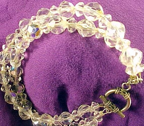 AB Crystal Bracelet, Retro, Bling, Double Strand,… - image 5