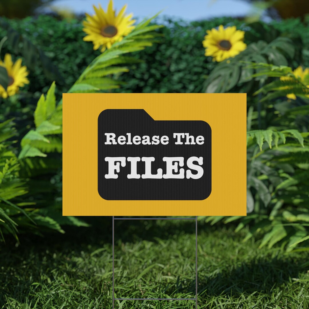 For File Signages Release the Files Plastic Yard Sign | Folder Graphic, Bold Text - Etsy