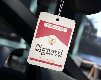 Indiana Football Car Air Freshener | Vintage Football Design