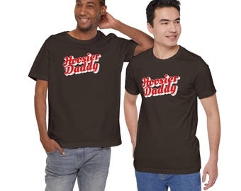 Hoosier Daddy T-Shirt | Indiana Pride, Retro Script Tee