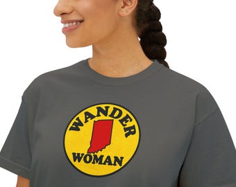 Wander Woman Indiana Patch tee | Women's Boxy Tee