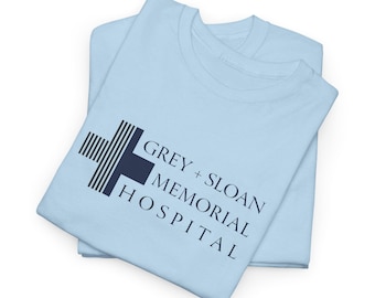 Graues Sloan individuelles Krankenhaus Unisex Baumwoll-T-Shirt, Geschenk für das Pflegeheim