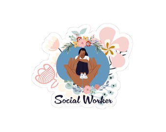 Social Worker Kiss-Cut Sticker