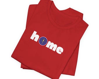 Home with Indiana Flag Tee | Hoosier State Pride