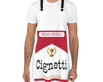 Indiana Football Cignetti Apron | Coach Name, Team Kitchen Apron