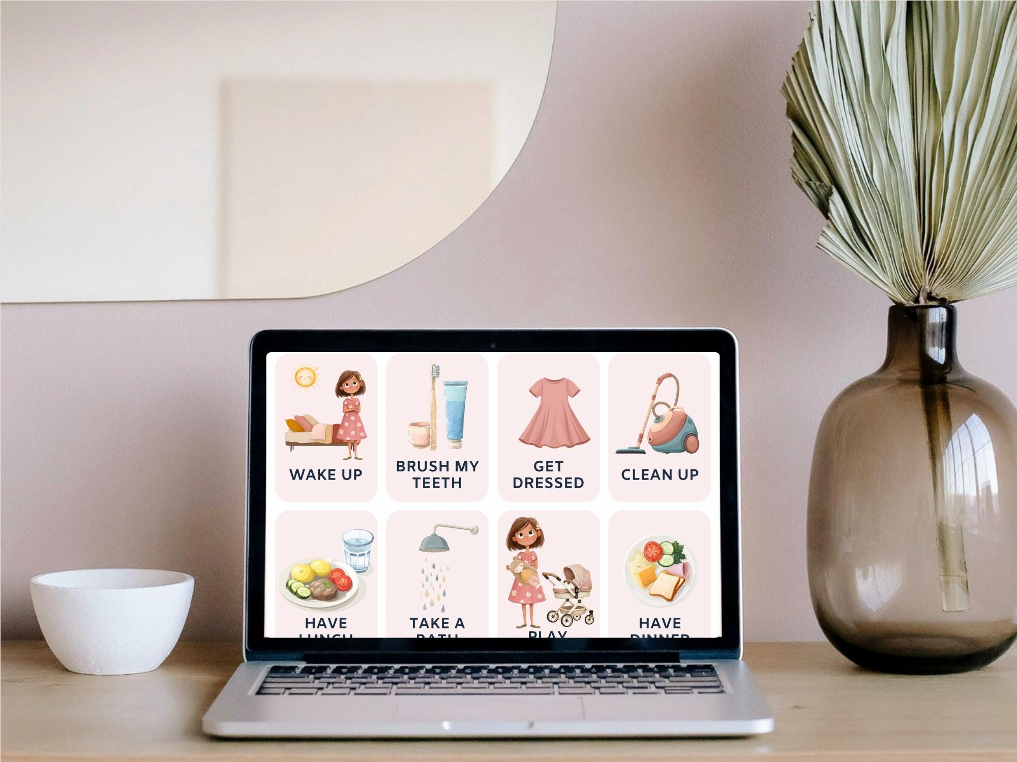 Visual Timetable Routines Widget Kids Routine Clipart, Fun Daily Activities, Morning and Evening Visual ...