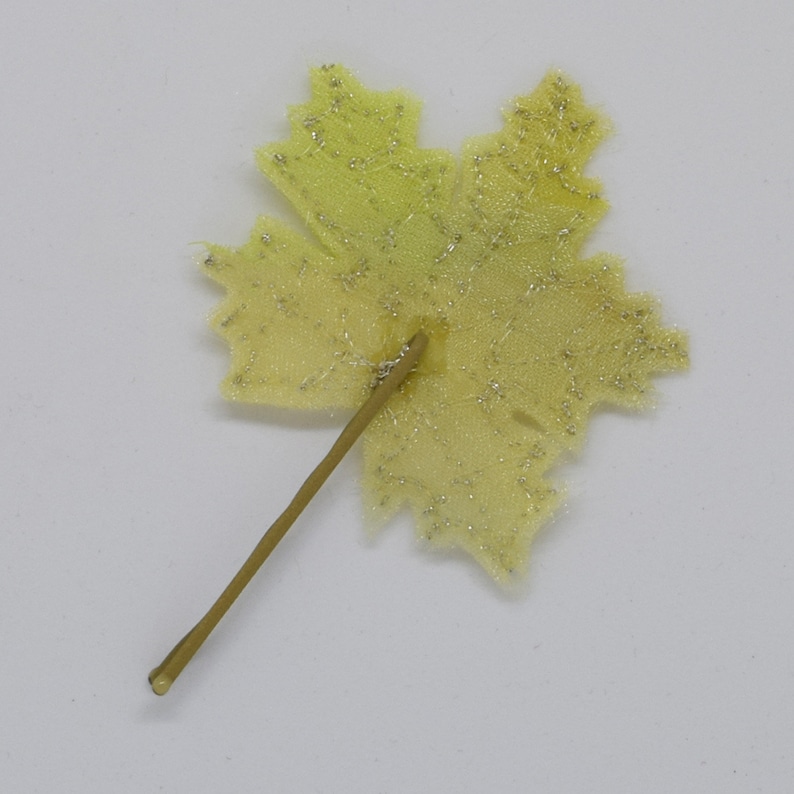Leaf Hair Clip Boho Wedding Bridal Hair Tree Green Maple Leaves Embroidered Leaf Spring Leaf Hair Slide Quirky Hair Pin