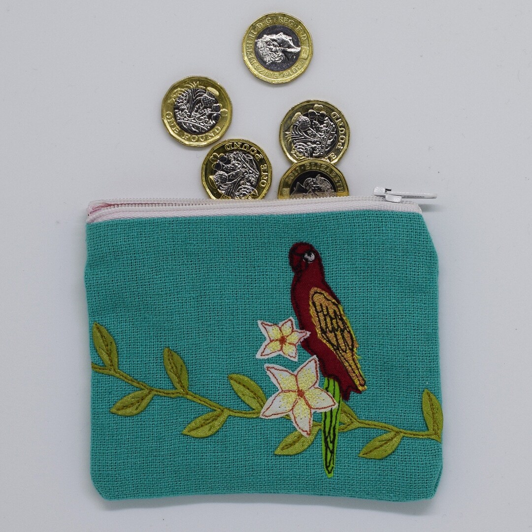 Parrot Coin Purse Gifts Under 10 Gifts for Her Tropical Etsy