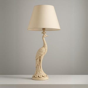 Luminous Plumage White Peacock Lamp | Elegant Nature-Inspired Lighting | Regal Home Decor | Ambient Glow for Bedroom | Unique Gift Idea