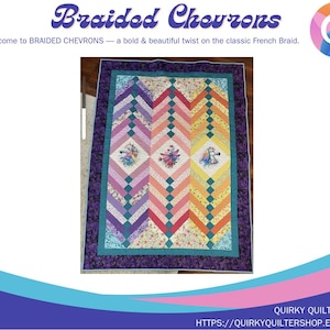 Braided Chevrons Quilt Pattern – Digital PDF Jelly Roll Quilt