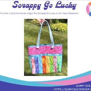 Scrappy Go Lucky Tote – Quilt-As-You-Go Bag Pattern for Confident Beginners (PDF)