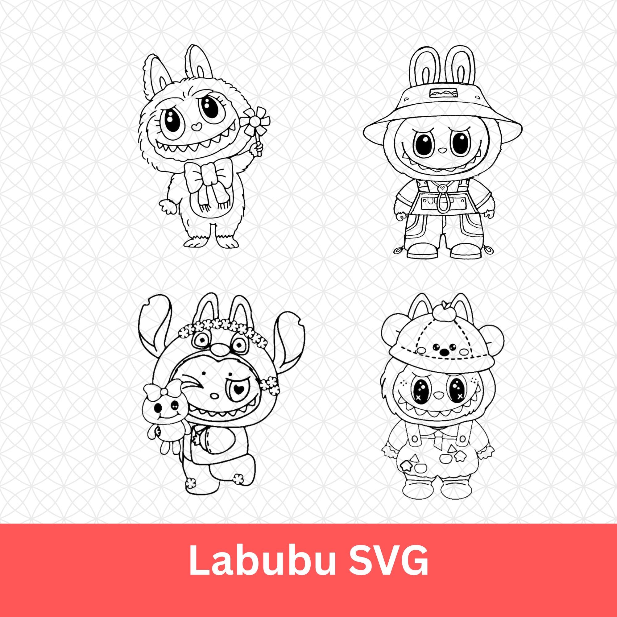 Labubu SVG – “Tiny But Wild” Cute Cartoon Character for Sublimation, Funny Kawaii Design, Digital Clipart File