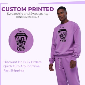 Personalized Printed Matching couple Tracksuit, Tracksuit for morning walk & Comfortable wear Customized Add text And Logo, Gift For Couple