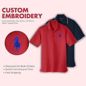 Personalized embroidered logo polo shirts, Customized Golf Sports Polo Shirts, Add Your Logo And Monogram, Sportwear Shirt, Gift For Him Her