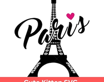 Paris SVG Bundle – Eiffel Tower Clipart, French Travel Quote & City Silhouette for Circuit and Sublimation, Parisian Digital Design