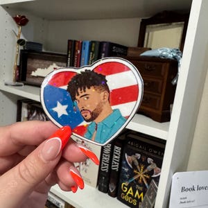 Bad Bunny Sticker Set: USA Flagge, Benito Portrait