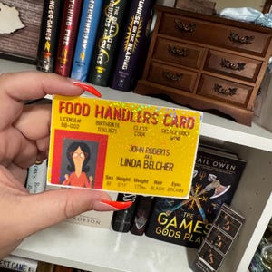 Linda Belcher Food Handler ID Sticker – Bob’s Burgers Vinyl Decal | Funny Cartoon Gift
