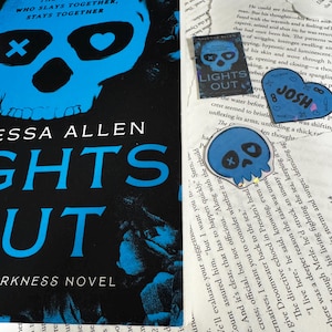 Lights Out Book Stickers: Romance Series, Blue Mask, Book Cover