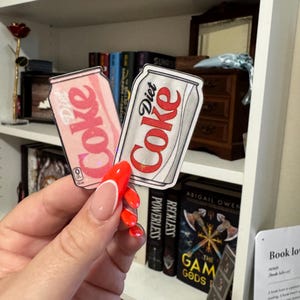 Diet Coke Sticker Pack | Pink Diet Coke Sticker | Funny Drink Sticker Duo for Laptop, Water Bottle, Journals & More
