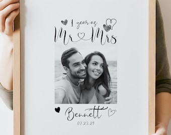 Personalized Anniversary Guest Book Alternative: Photo Keepsake Sign