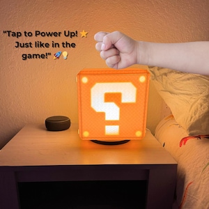 Mario Bros-Inspired Light-Up Mystery Box – 3D Printed Touch-Activated Lamp (9.84 inches)