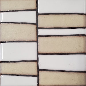 Thatch Modern Kitchen Backsplash Tile 6x6 ~  Mid-Century Tile  Pattern (PRICE Per 4 PIECES) *