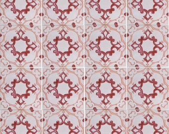 Decorative Modern Pool Tile or Kitchen BackSplash ** 6x6 Dania  Hand-Glazed Tiles -  Per SQT