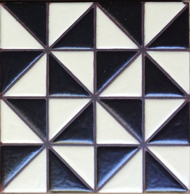 Decorative Ceramic Art Nouveau Carmel /'C/' Tile 4/"x4/"