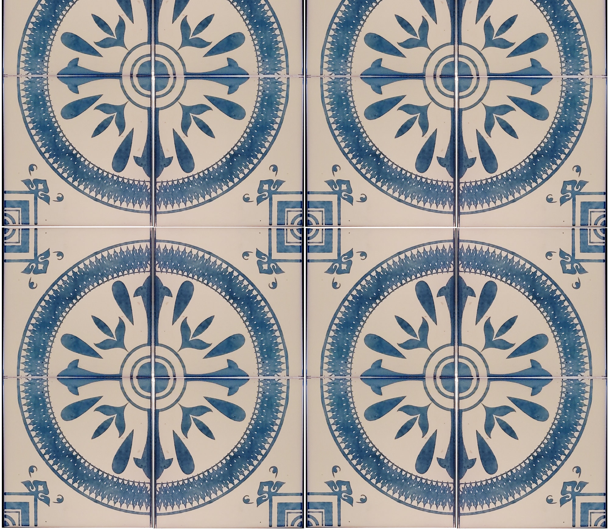 Hand-Painted Ceramic Tiles Kitchen Backsplash, Stair Risers, Pool Tiles
