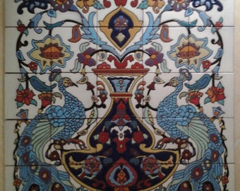 Small Catalina Peacocks Mural ~ For Your Niche Indoors or Out