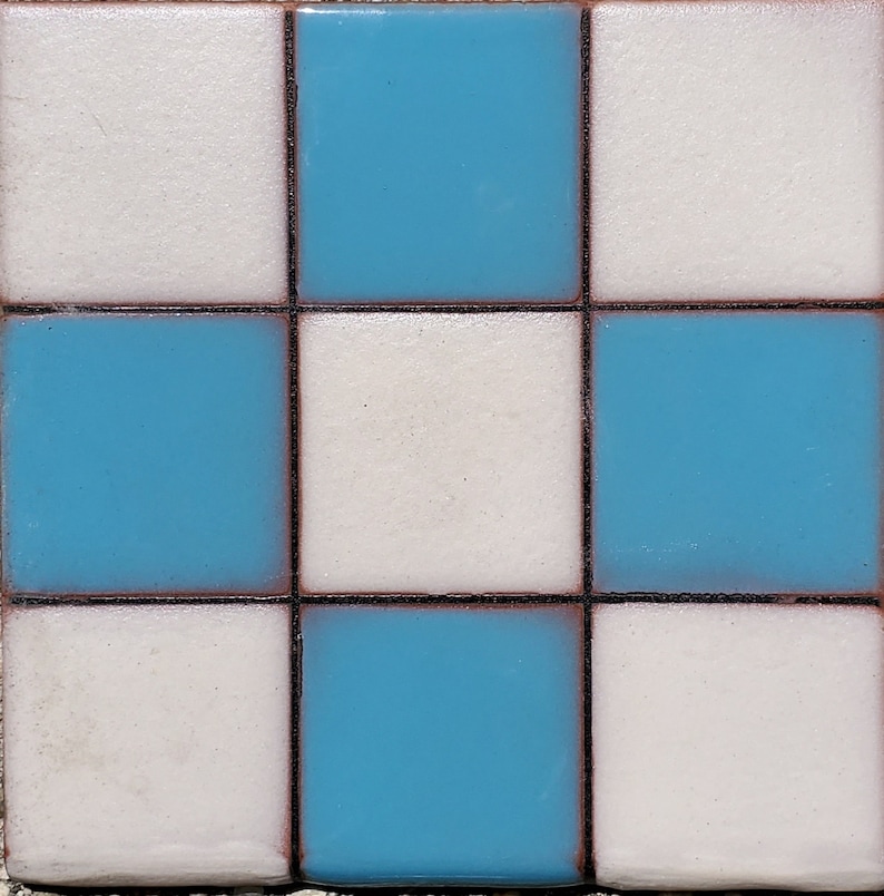 Decorative Handpainted Pool Tile 6x6 CheckersPRICE PER 4