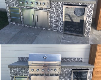 Spanish Islamic 6x6 Pool Tiles, Kitchen Backsplash Tiles, or Stair Risers,  (PRICE Per 4 PIECES) *Modern Marakesh