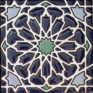 Marakesh B Arabesque Tile 6x6 ~  Pool Tile ~ Backsplash Tradition Ceramic Tile (PRICE Per 4 PIECES )