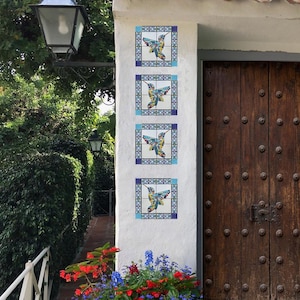 Jerry's Hummingbird Decorative Ceramic Art Backsplash for Kitchen or Fountain Tile Mural